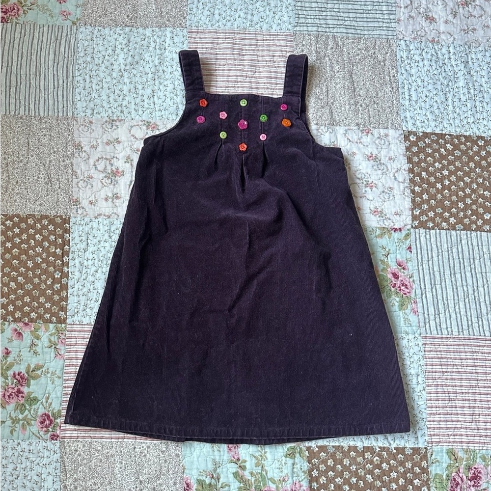 Gymboree purple corduroy button-decorated dress